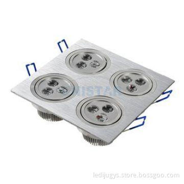 12W Rectangular Recessed LED Downlight, Cool White 1080lm A